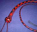 5ft Red and Black 20 plait Signal with Box Pattern Knot B